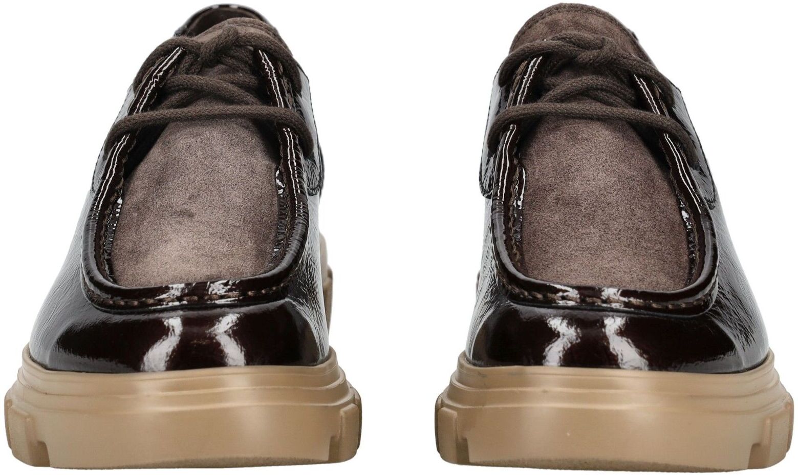 Schnürschuh PAUL GREEN "Paul Green Halbschuhe Leder", Damen, Gr. 42,5, Leder, moro, Schuhe Schnürschuh