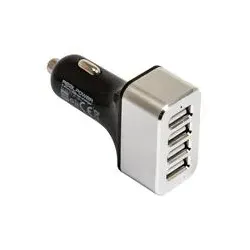 RealPower 176636 Ladegerät für Mobilgeräte Smartphone, Tablets Schwarz, Silber Zigarettenanzünder Auto