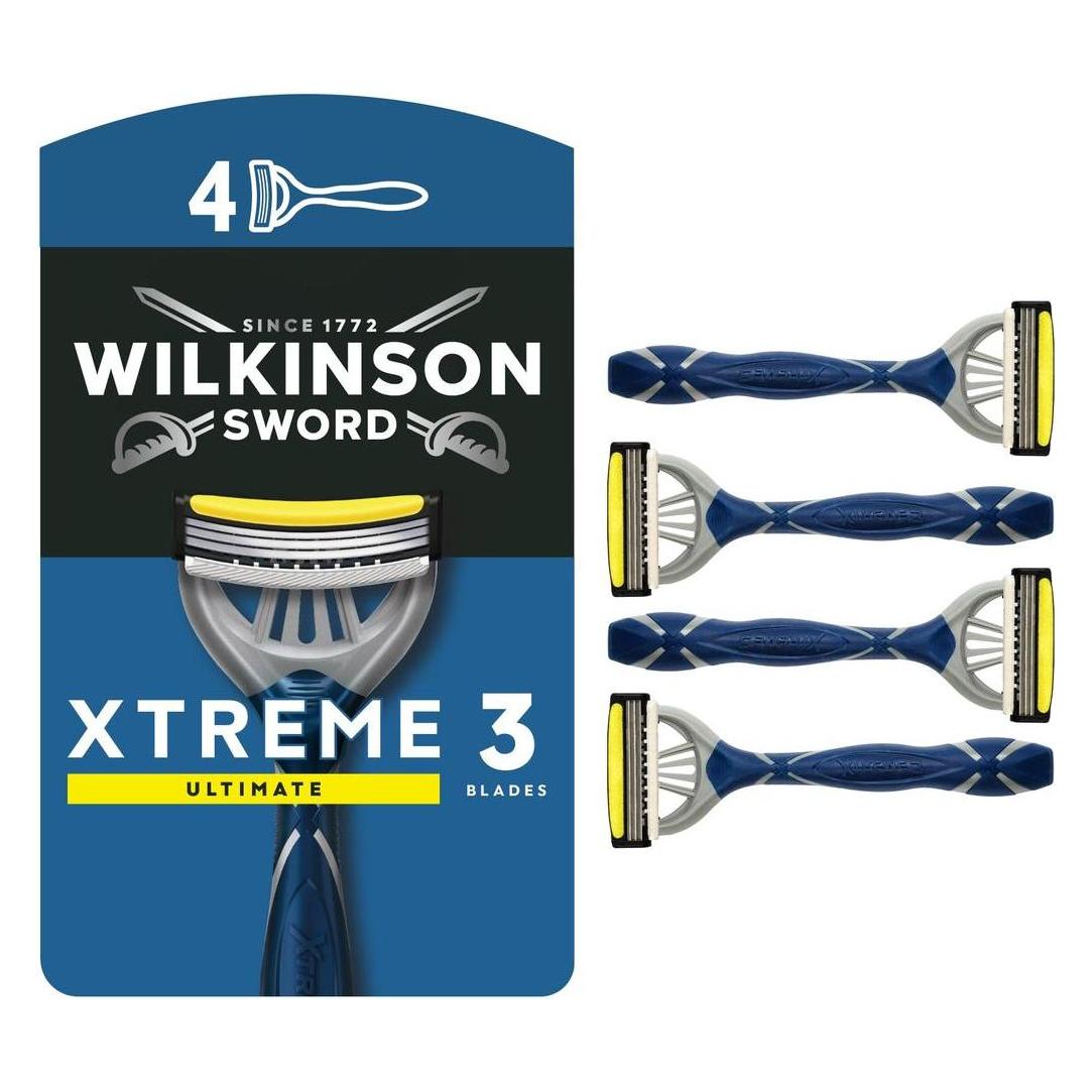 Wilkinson Xtreme 3 For Men Ultimate Comfort with Aloe Vera Disposable Razors 4 Count (W302333700)