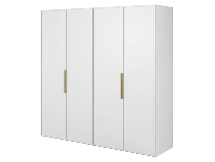 Vier­türiger Frame-Kleiderschrank mit zwei Kleiderstangen,