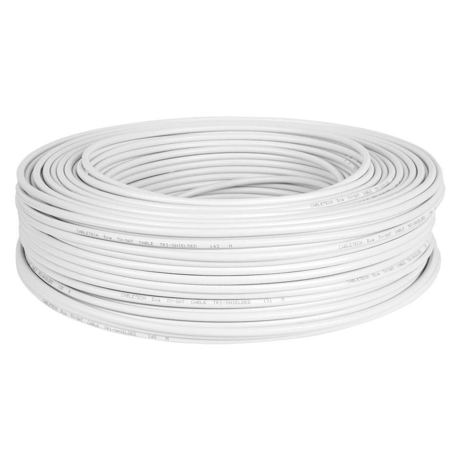 Cabletech TV-SAT CU-Kabel + Doppelbildschirm 150 m/k. (SAT Kabel) (KAB0016)