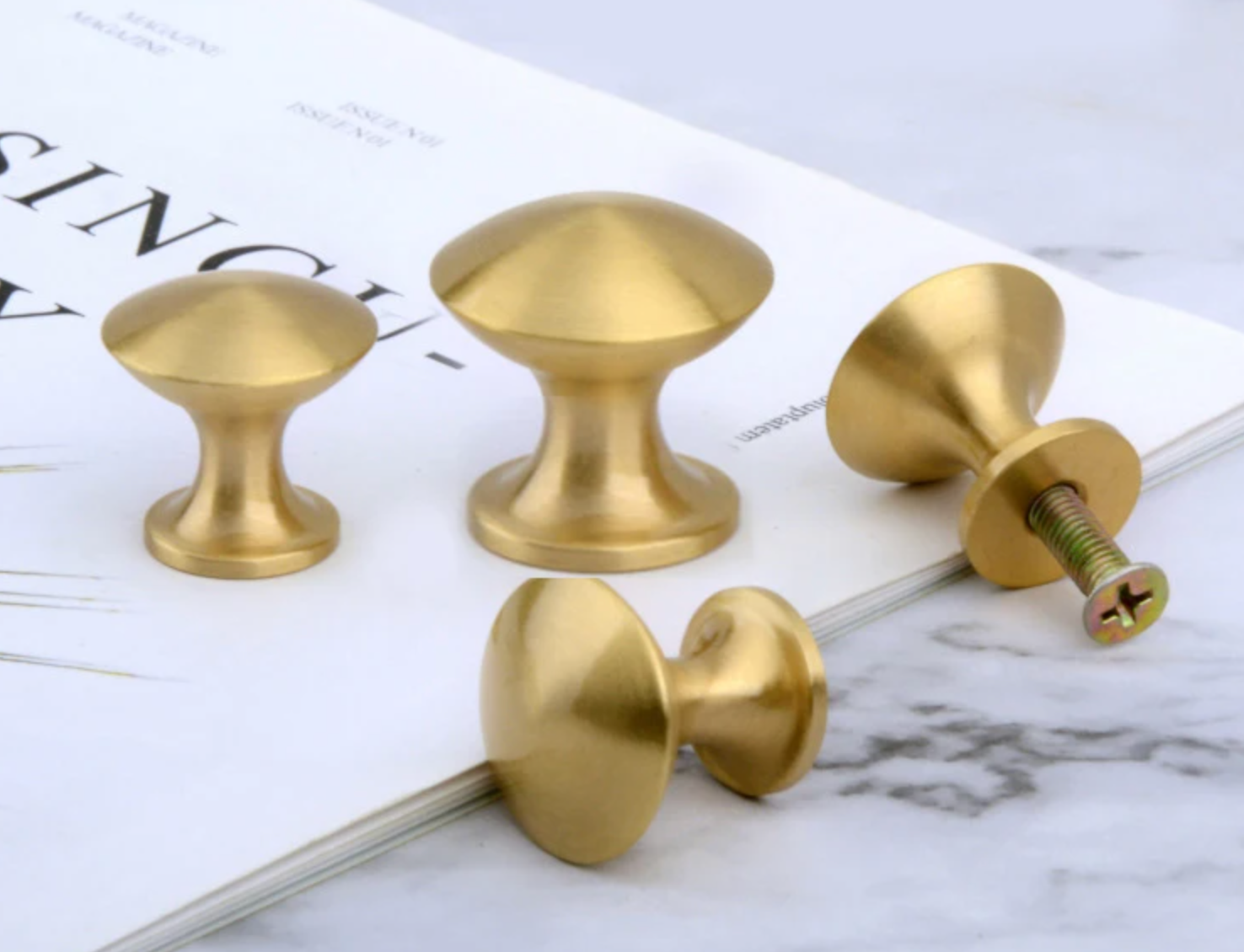 Herligt Hjemme Knop, Metal, Guld/messing “harlington” – 24 Og 30 Mm – 30mm – 30 Mm