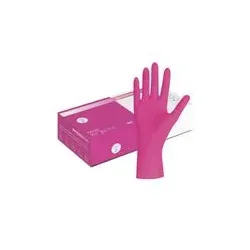 Nitril Magenta Einmalhandschuhe puderfrei | 100 Stück XS