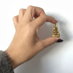 Brass Miniature Gods - Buddha (17gms)  - 34mm
