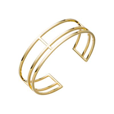 Armspange JOBO, gold (goldfarben), Armbänder, Damen, Silber 925 (Sterlingsilber), Armspange, 925 Silber vergoldet
