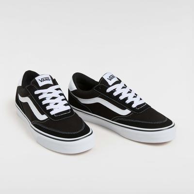 Sneaker VANS "Brooklyn LS", Herren, Gr. 40, schwarz-weiß (ba2, suede, canvas schwarz, weiß), Leder, Schuhe Sneaker, angelehnt an das Design vom Old Skool