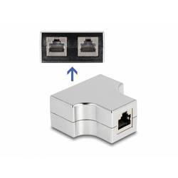 Delock RJ45 Netzwerk Adapter CAT 5e [1x RJ45-Buchse - 2x RJ45-Buchse] Silber 87860