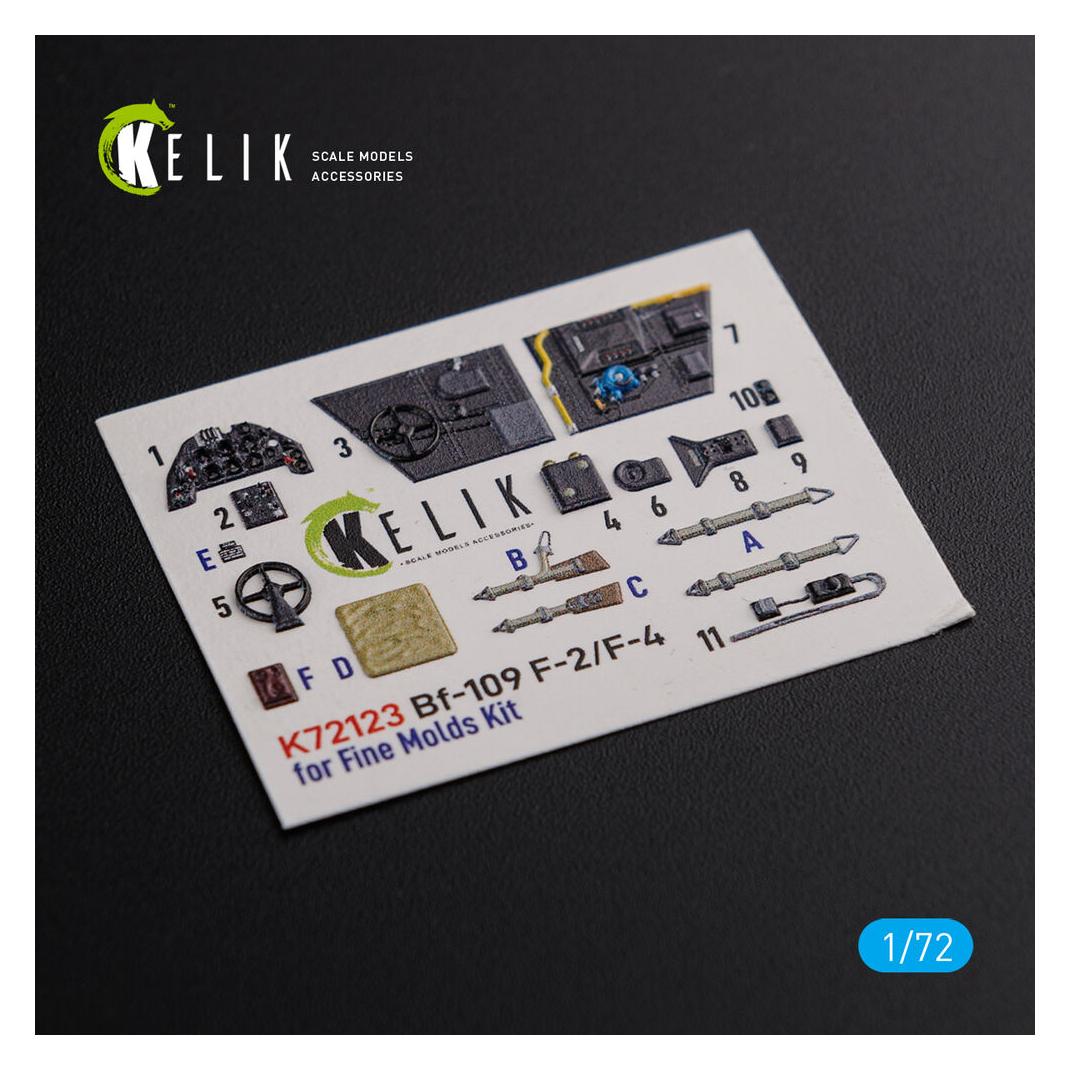 Kelik BF109-F2/F4 interior 3D decals for Fine Molds kit (Ersatzteile) (K72123)