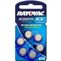 Rayovac Hörgerätebatterien HA675/ V675 1,4V 6er Pack