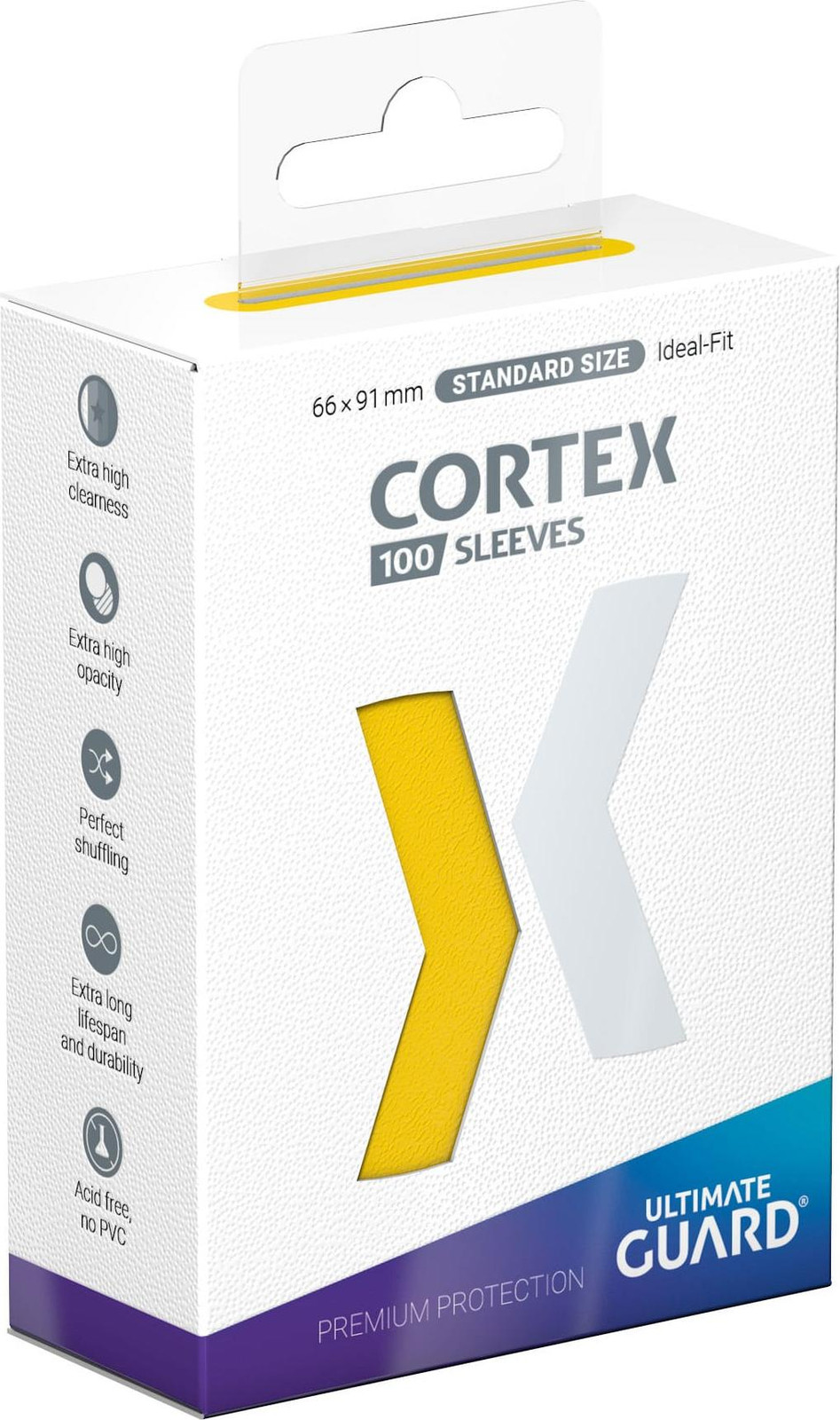 Ultimate Guard Cortex Hoezen Standaardformaat Geel 100 stuks