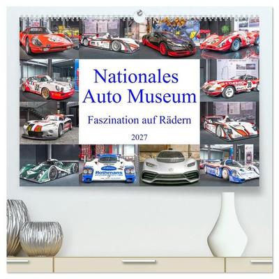 Nationales Auto Museum, Faszination auf Rädern (hochwertiger Premium Wandkalender 2027 DIN A2 quer), Kunstdruck in Hochglanz