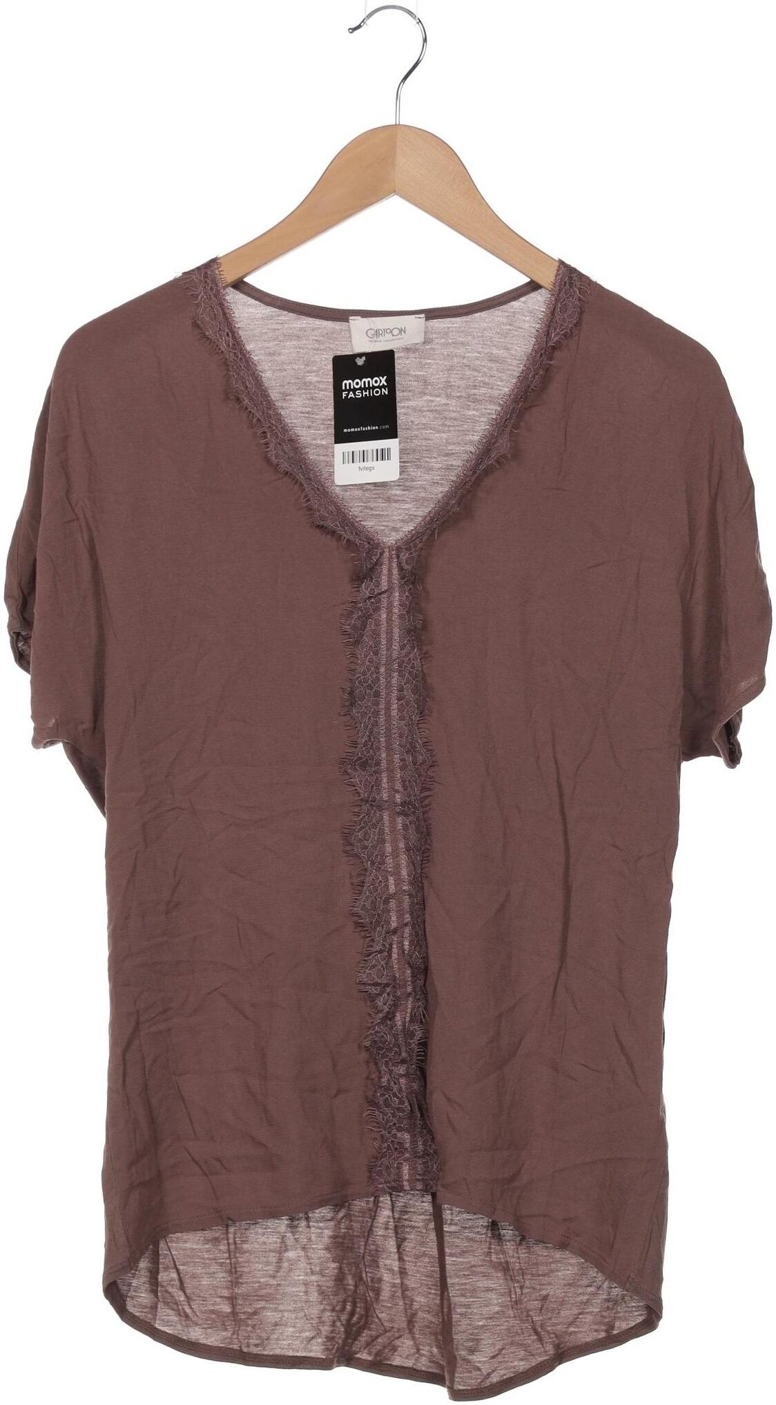 Cartoon Damen T-Shirt, Braun, Gr. M, Viskose - Second Hand