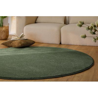 Teppich ESPRIT "Vegas - ESPRIT Kollektion", laub grün, H:15mm Ø:160cm, Polypropylen, Teppiche, Teppich, Kurzflor, uni, gewebt, pflegeleicht, formstabil, für Fußbodenheizung