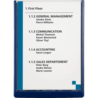 Schild I DURABLE Türschild Click Sign, dunkelblau, Kunststoff, Einlage 210x297 mm