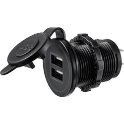 USB-Ladestecker mit 2 USB A-Anschlüssen Buchse, Einbau TC-9070412 TRU COMPONENTS Inhalt: 1 St.
