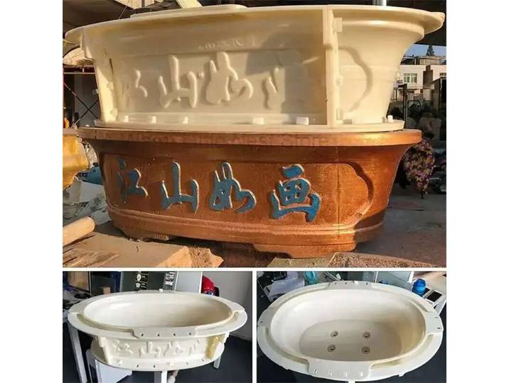 Pot de fleur en ciment européen, moule en plastique épais, ovale, modèle de bonsaï, Pot de fleur créatif, bricolage, moule rond en béton Z