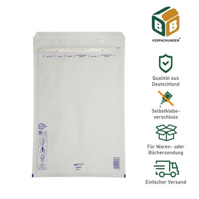 BB-Verpackungen GmbH 500 x Luftpolsterversandtasche (320 x 455 mm) 9 / I weiß Luftpolstertaschen Umschläge Versandtaschen Selbstklebeverschluss BB-Verpackungen