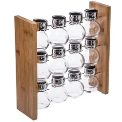 5Five Bambus-Gewürzregal – Wandregal – Aufbewahrungsbox – Gewürzbox, Küchen Organizer
