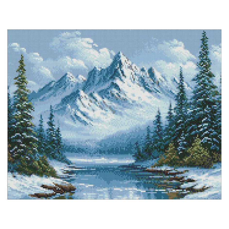 Ideyka Diamant Mosaik - Frostiger Atem des Waldes - art selena ua (AMO20012)