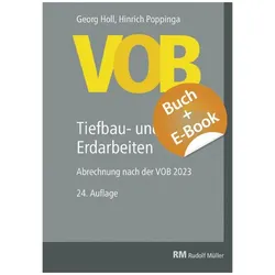 VOB im Bild - Tiefbau- und Erdarbeiten - mit E-Book, Fachbücher von Georg Holl, Hinrich Poppinga