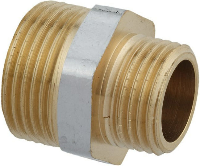 KIRCHHOFF Raccord double réducteur, chrome, 3/4