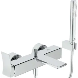 Ideal Standard Conca Wannenarmatur BC763AA Aufputz, mit Brause-Set, verchromt