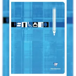 Clairefontaine 20x Zeichenheft 24x32 cm, 12 Blatt 125g, blanko - Blau 3390C