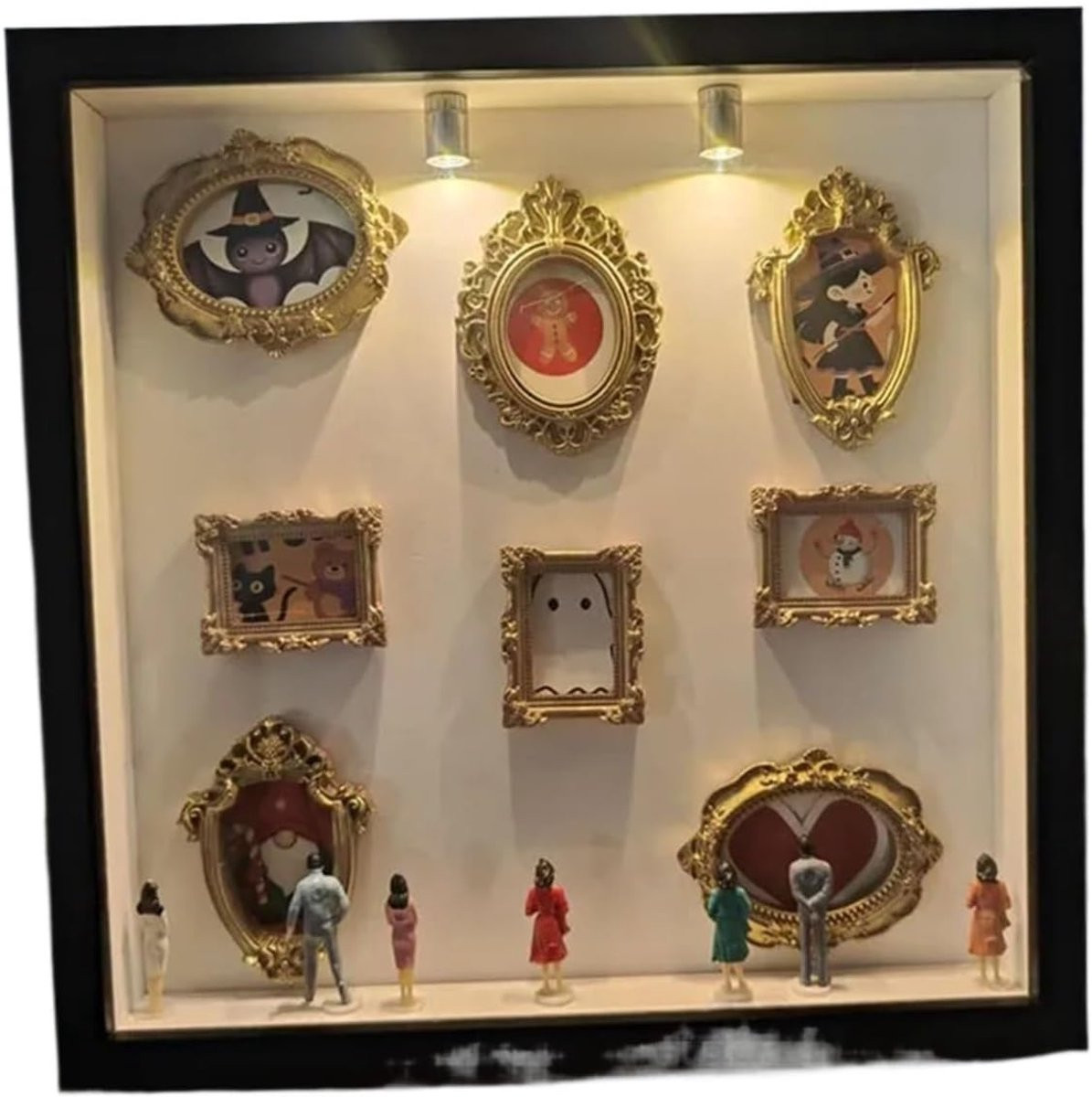 Mini Museum Fotolijst Zwart - Creatieve Herinneringsdisplay met Acryl Voorzijde - DIY Kit