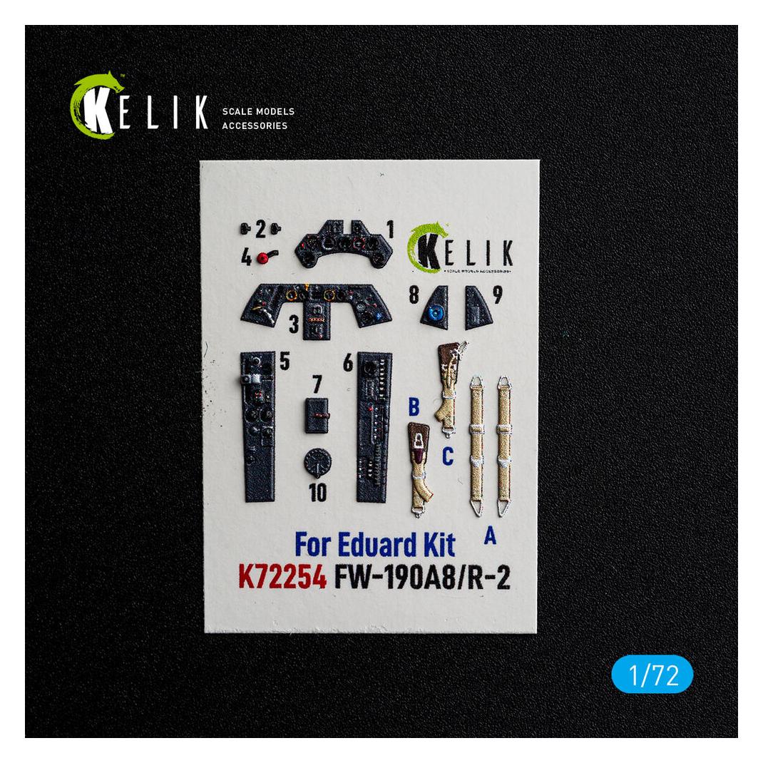 Kelik FW-190A8/R-2 - interior 3D decals for Eduard (K72254)