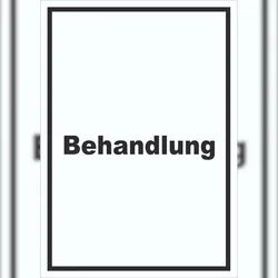 HB-Druck Behandlung Schild mit Text Behandlungsraum hochkant A2 (420x594mm)