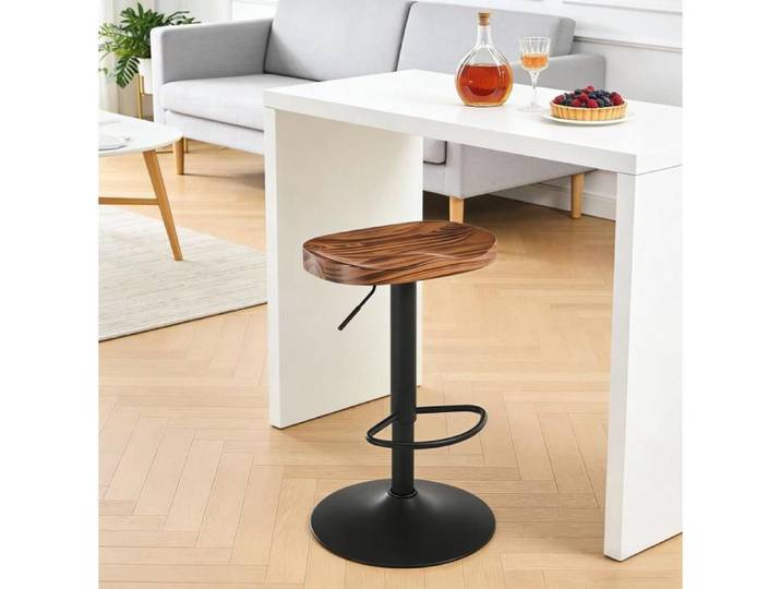 Tabouret de bar haut style rustique moderne pour salle à manger ou cuisine 1 tabouret
