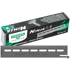 Unger N150P Ninja Glasschaberklingen Kunststoff 15 cm 8 Klingen für Glasschaber, 15 cm Breite