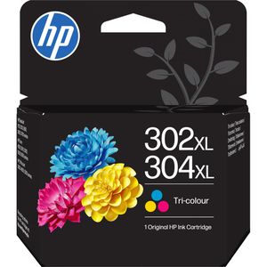HP Tinte 302XL / 304XL, B7RT8AE color, F6U67AE / N9K07AE, 300 Seiten