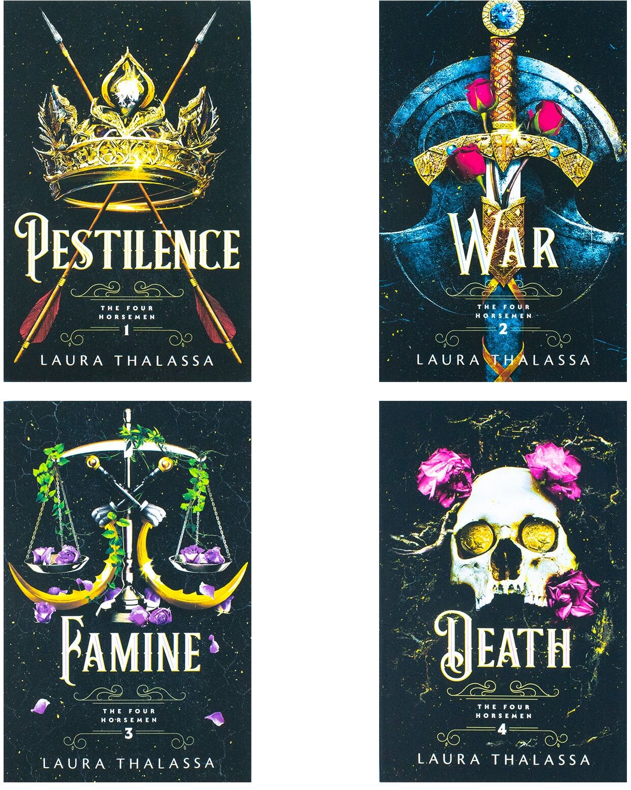 Sourcebooks The Four Horsemen Series 4 Books Collection Set by Laura Thalassa (Pestilence, War, Famine & Death)