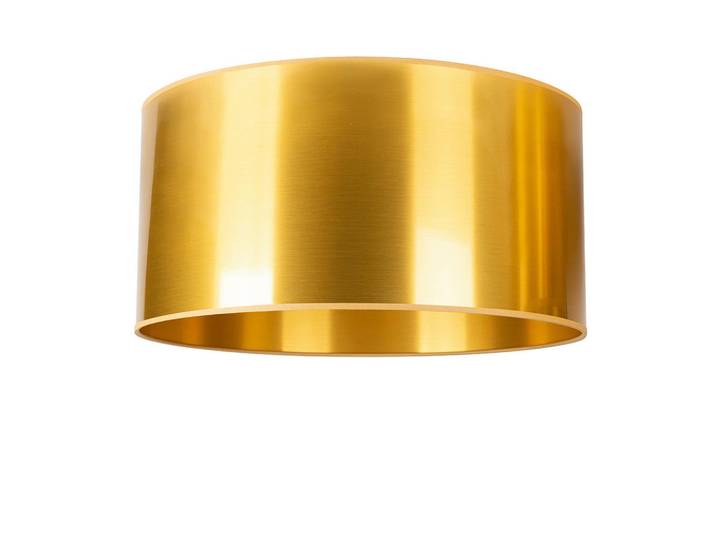 Leuchtenschirm Gold, Goldfarben, Metall, zylindrisch, E27, 25 cm, Lampen & Leuchten, Innenbeleuchtung, Lampenschirme
