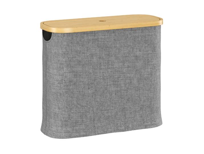 Toilettenpapier Aufbewahrungsbox Bambus für 12 Rollen grau/natur