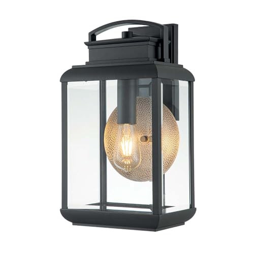 Elstead Lighting Quoizel Byron Outdoor Wandlantaarn Grafiet met Pewter Reflector, IP44