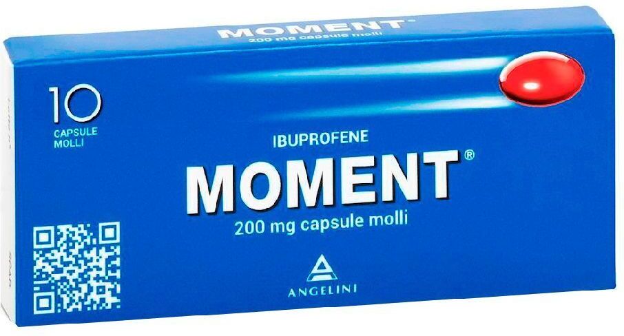 ANGELINI PHARMA ITALIA SpA Moment 10 Capsule Molli 220mg - Analgesico Antinfiammatorio
