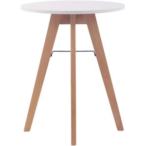 CLP Esstisch Viktor, 202605002, weiß / buche, 75 x 75cm, rund