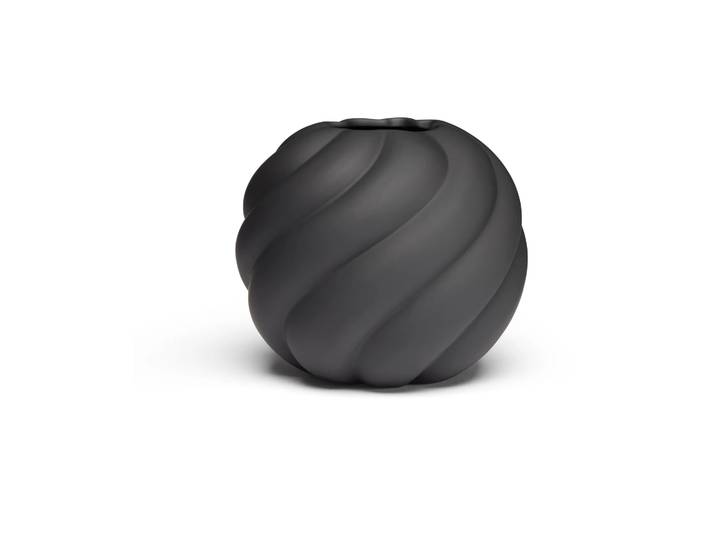 Cooee Design Vase boule Twist 12 cm Noir