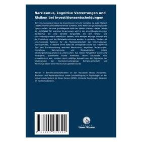 Umbreit Narzissmus, kognitive Verzerrungen und Risiken bei Investitionsentscheidungen (Deutsch, Softcover, Ana Karine Nery carneiro) (69187358)