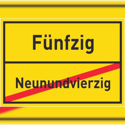 HB-Druck Fünfzig Neunundvierzig Aufkleber Ortsaufkleber A1 (594x841mm)