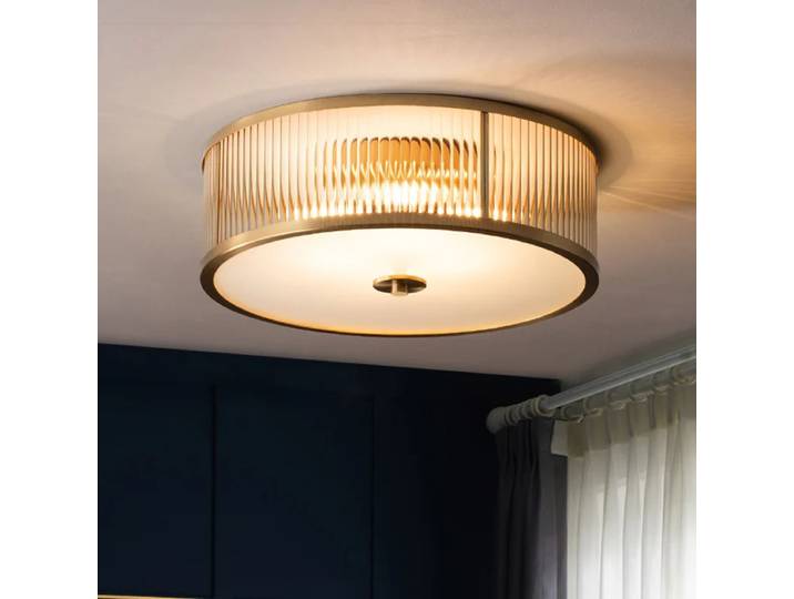 2025 américain Seiko pur cuivre chambre salon salle à manger plafonnier LED moderne minimaliste rond plafonnier