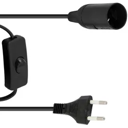 EUROLITE E-27 Fassung Netzkabel Stecker Schalter