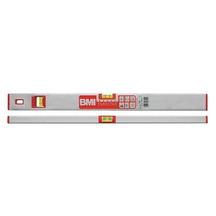 BMI Wasserwaage EUROSTAR 690 E 150 cm Aluminium silber ± 0,5mm/m (150 cm) (690150E)