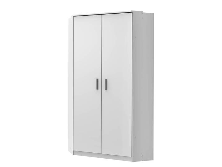 Armoire d’angle Joker 95 x 199 x 95cm Blanc/Blanc/Graphite