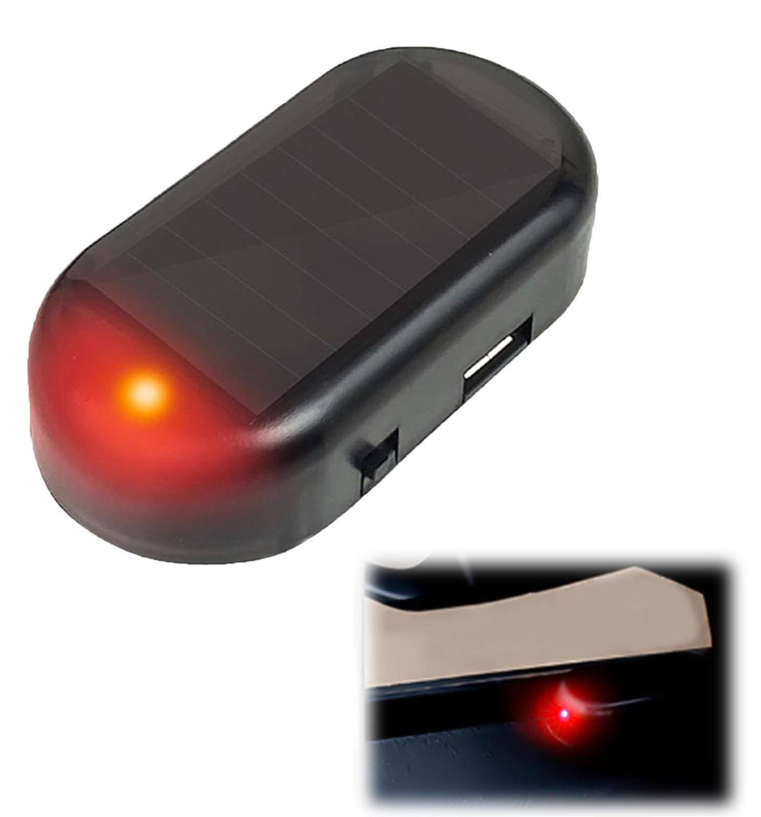 Selius Zonne-energie Dummy Auto Alarmsysteem met Knipperende Lamp voor Anti-diefstal
