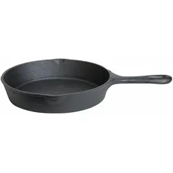 Paella World Gusseisenpfanne mit Stiel Ø 20 x 4 cm, Pfanne + Kochtopf, Schwarz