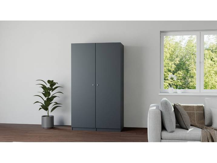 Armoire de ménage sobre sur mesure Mélaminé premium Noir