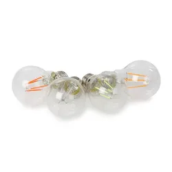 HQ Power LED-Filament-Lampe, transparentes Glasgehäuse, E27, 4 Stück, verschiedene Farben